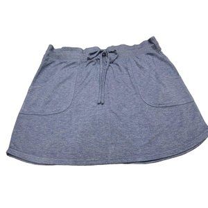 Balance Collection Blue Active Knit Skirt w/Drawstring Waist 2 Front Pockets
